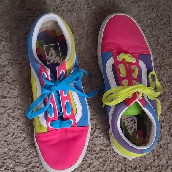 Vans Colorblock Sneakers Womens Size 7 - Picture 3 of 9